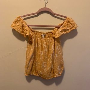 Yellow off the shoulder top